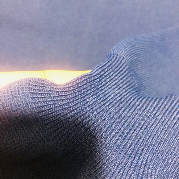 H&M | Blue High Neck Long Sleeve Shirt - Picture 9 of 10